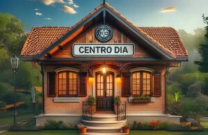 Centro dia para Idosos: O que é e como participar Foto do centro dia para idosos. Casa com a placa escrito centro dia com arvores ao redor.